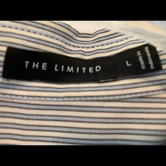 The Limited white/blue button down shirt Large - Picture 5 of 8